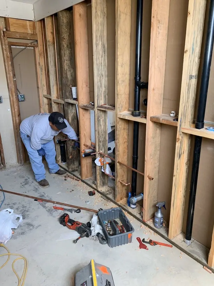 Commercial rough-in plumbing for Trenchless Sewer Repair in Midway City
